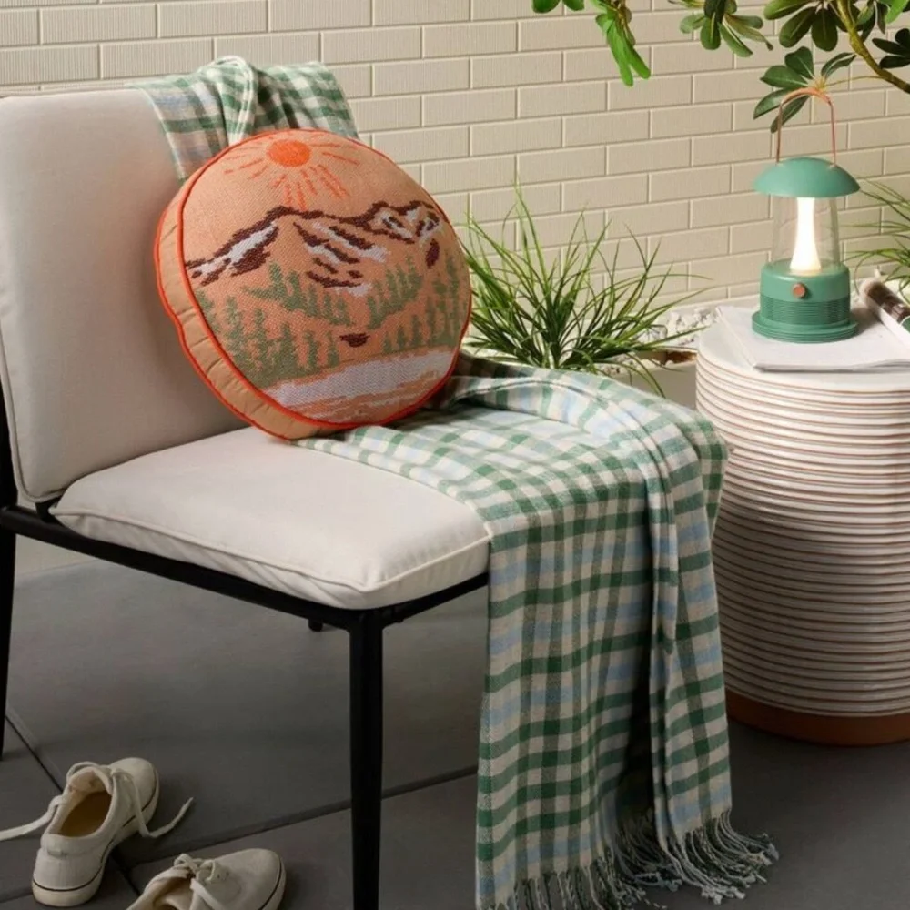 Portable LED Table Lantern with Bluetooth Speaker Green -Hearth & Hand Magnolia
